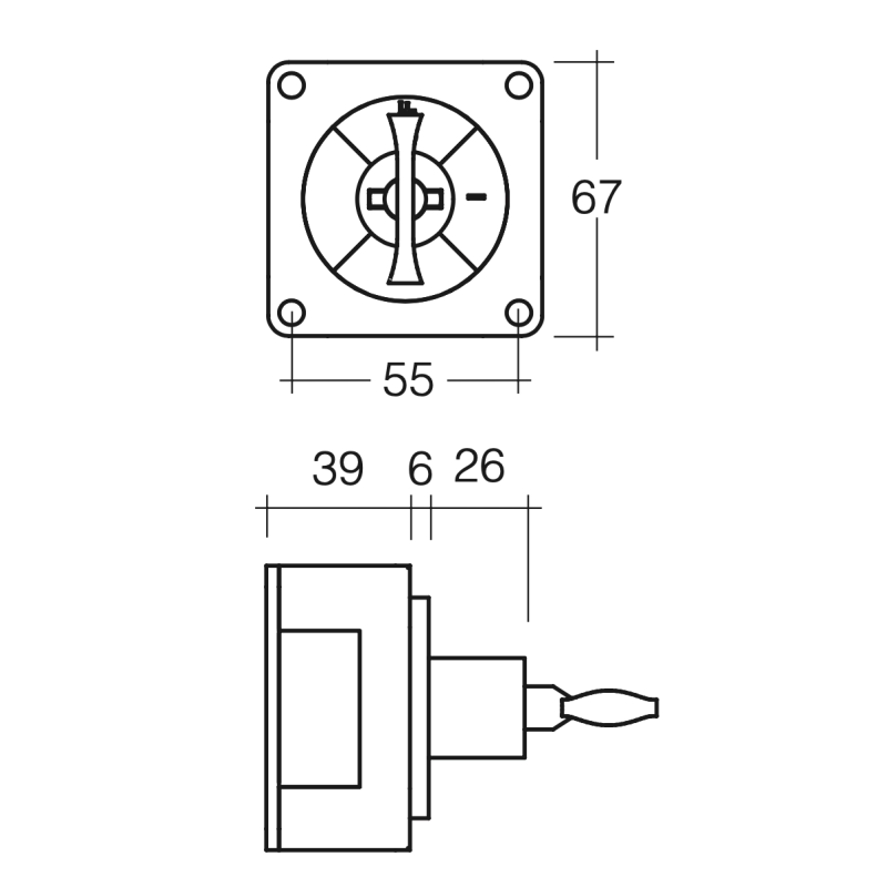 BATTERY ISOLATOR HEAVY DUTY SWITCH 300 AMP RATING WITH REMOVABLE KEY
