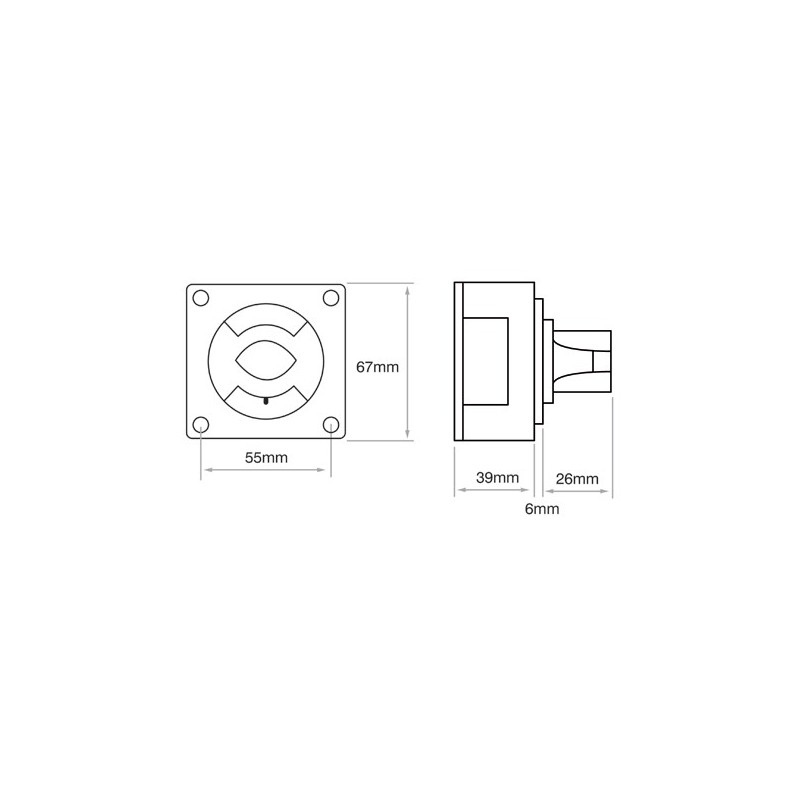 BATTERY ISOLATOR SWITCH ROTARY STYLE WITH 4 POSITIONS
