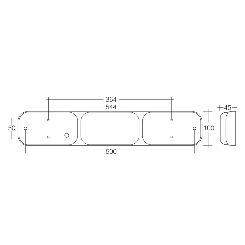 COMBINATION/TAIL STOP/TAIL/INDICATOR LIGHT LED 9 TO 33V