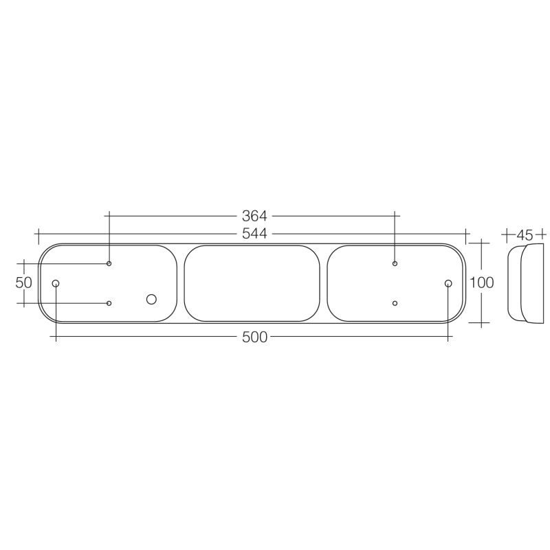 COMBINATION/TAIL STOP/TAIL/INDICATOR/REVERSE LIGHT LED 9 TO 33V