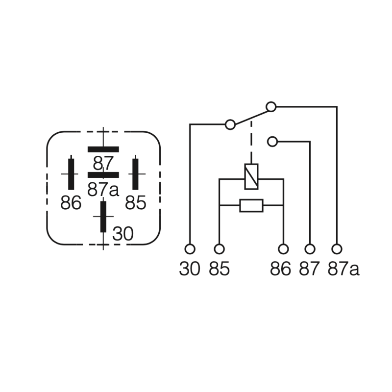 ELECTRICAL CHANGE-OVER  CONTACTS 24 VOLT 5-PIN WITH DIODE