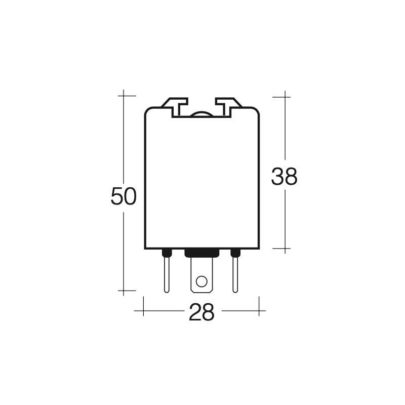 ELECTRICAL L.E.D FLASHER CAN 12 VOLT 3-PIN WITH PILOT