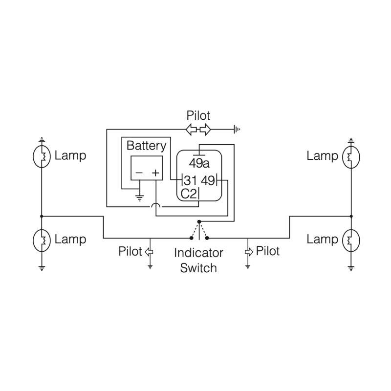 ELECTRICAL FLASHER CAN 12 VOLT 4-PIN