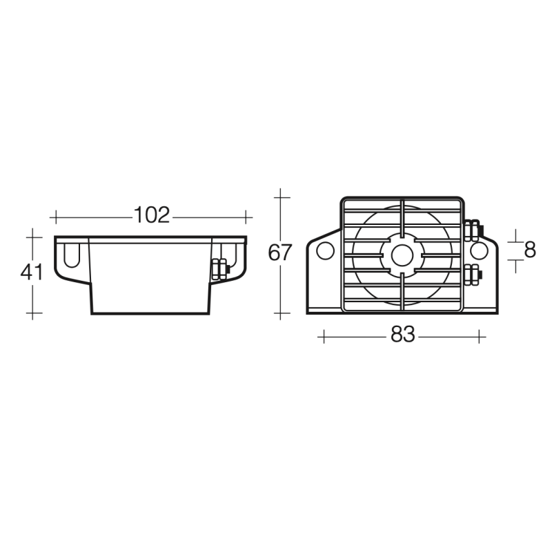 ALARM BACK UP 12-48 VOLT COMPACT FIXED OUTPUT 102 DECIBELS