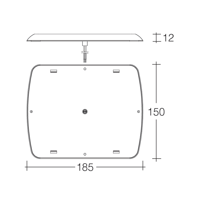 LIGHTING INTERIOR LIGHTS LED 12V RECTANGLE TOUCH SWITCH