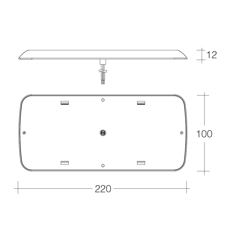 LIGHTING INTERIOR LIGHTS LED RECTANGLE 9V TO 33V