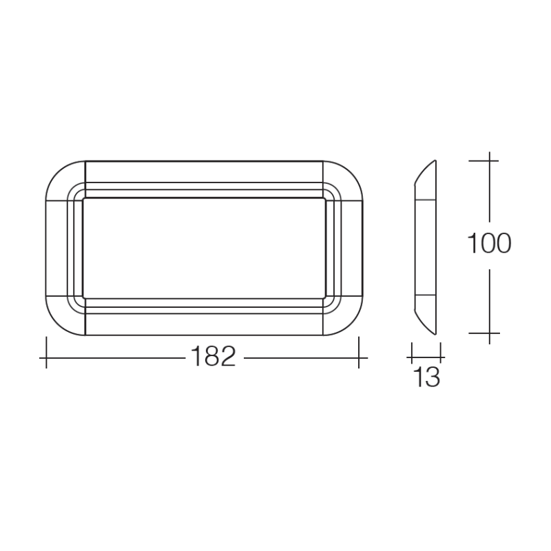 LIGHTING INTERIOR LIGHTS LED INTERIOR LIGHT PANEL 12V 182MM X 100MM NO SWITCH