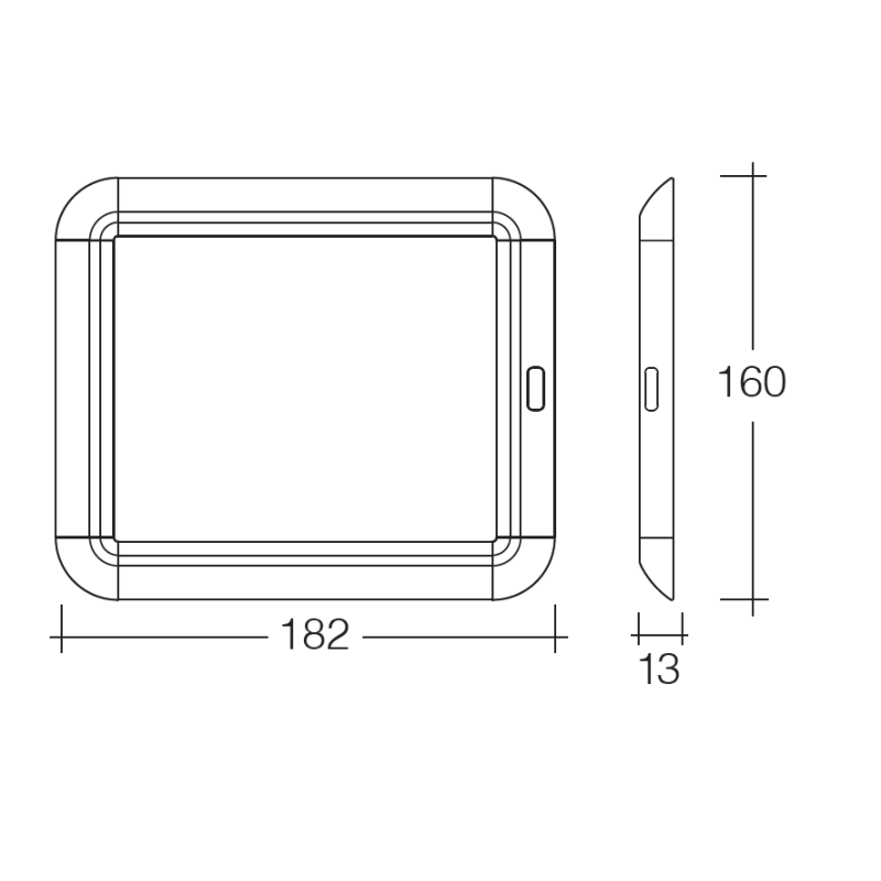LIGHTING INTERIOR LIGHTS LED INTERIOR LIGHT PANEL 10V TO 30V  182MM X 160MM ON/OFF SWITCH
