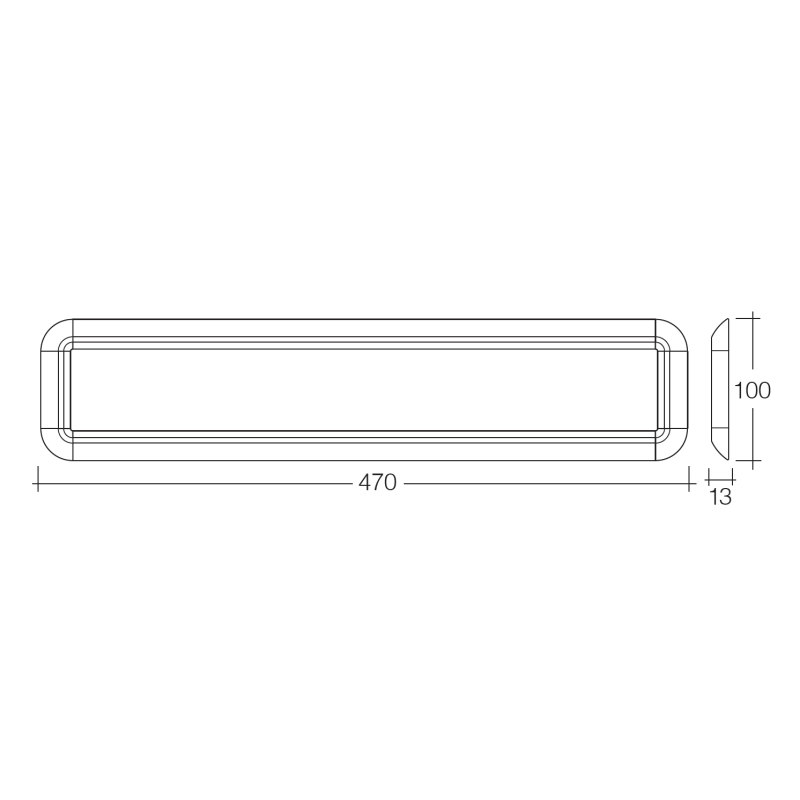 LIGHTING INTERIOR LIGHTS LED PANEL 10V TO 30V 470MM X 100MM NO SWITCH