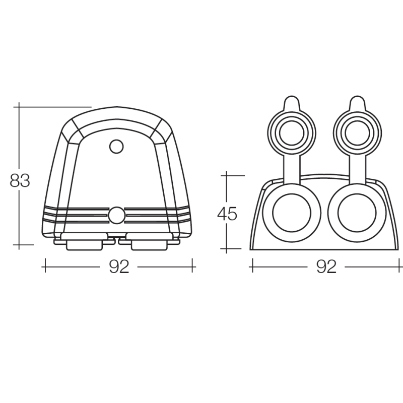 CIGARETTE PLUG & SOCKETS ACCESSORY  TWIM SOCKET WHITE