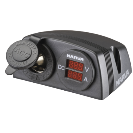 CIGARETTE PLUG & SOCKETS ACCESSORY HAVY DUTY SURFACE MOUNT SOCKETS 12/24V VOLT/AMP METERS