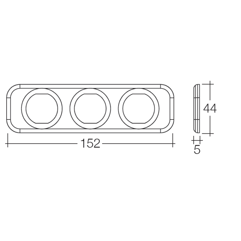 CIGARETTE PLUG & SOCKETS ACCESSORY ACC/ACC/VOLT MTR TRIPLE FLUSH MNT