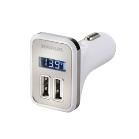 ACCESSORY DUAL USB ADAPTOR W/LED VOLT/AMP METER