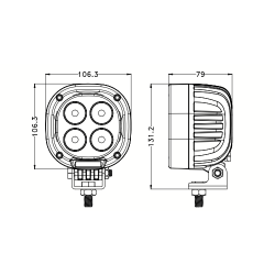 LIGHTING NEWGEN HEAVY DUTY WORK LAMP 4 X 10 WATT L.E.D FLOOD BEAM