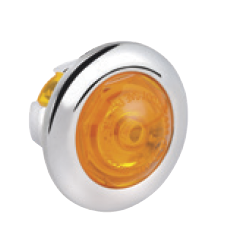 LIGHTING LED FRONT OUTLINE MARKER WHITE CHROME