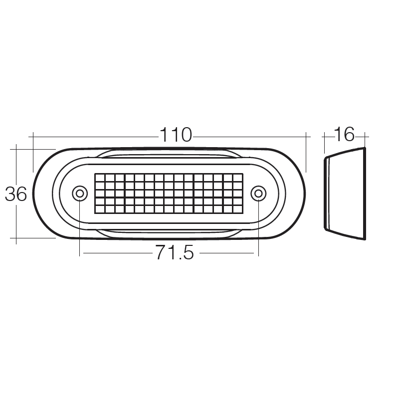 LIGHTS FRONT MARKER LIGHT CLEAR LED 9 TO 33V