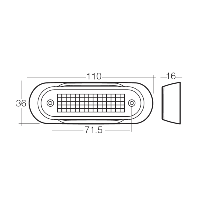 LIGHTS FRONT MARKER LIGHT CLEAR LED 9 TO 33V