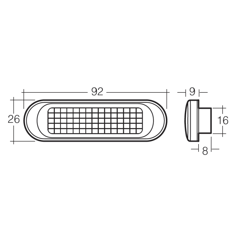 LIGHTS FRONT MARKER LIGHT AMBER LED 9 TO 33V