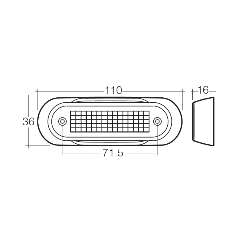 LIGHTS REAR MARKER LIGHT RED LED 9 TO 33V