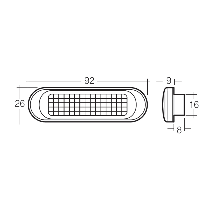 LIGHTS REAR MARKER LIGHT RED LED 9 TO 33V