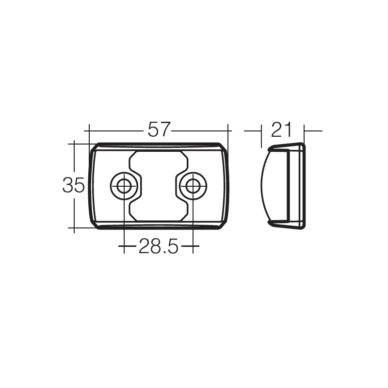 SIDE MARKERS LIGHTS RED/AMBER LED 9V TO 33V