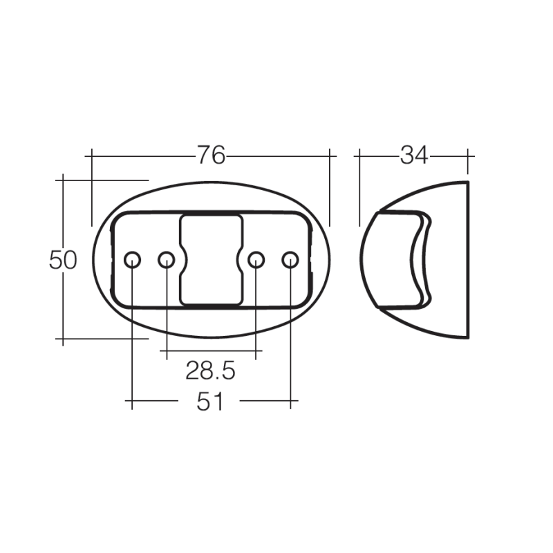 SIDE MARKERS LIGHTS MARKER LIGHT RED/AMBER LED 9V TO 33V