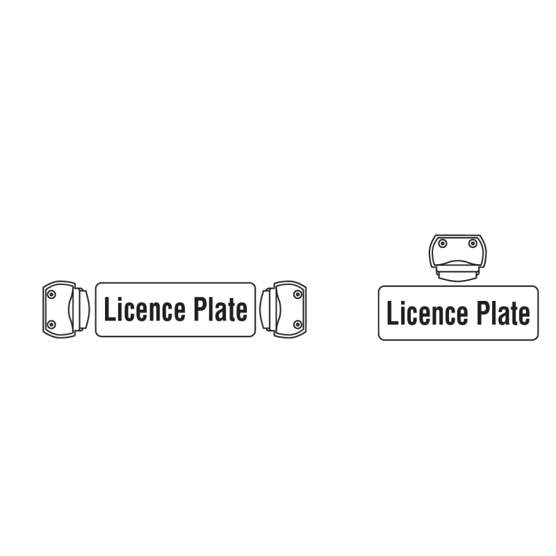 LIGHTS LICENSE PLATE LIGHT LED 9V TO 33V WITH 3 LEDS