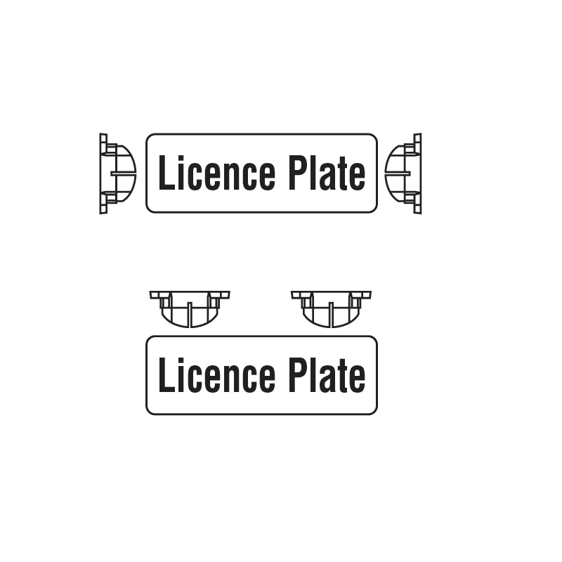 LIGHTS LICENSE PLATE LIGHT LED 9V TO 33V WITH 3 LEDS