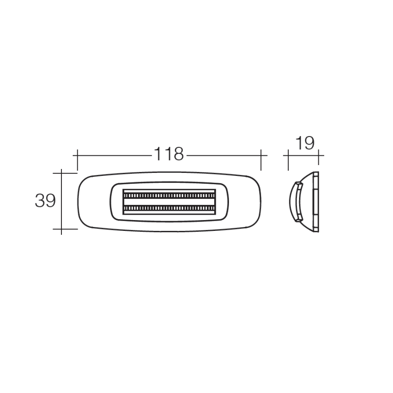 LIGHTS LED LAMP WITH CHROME COVER 9V TO 33V