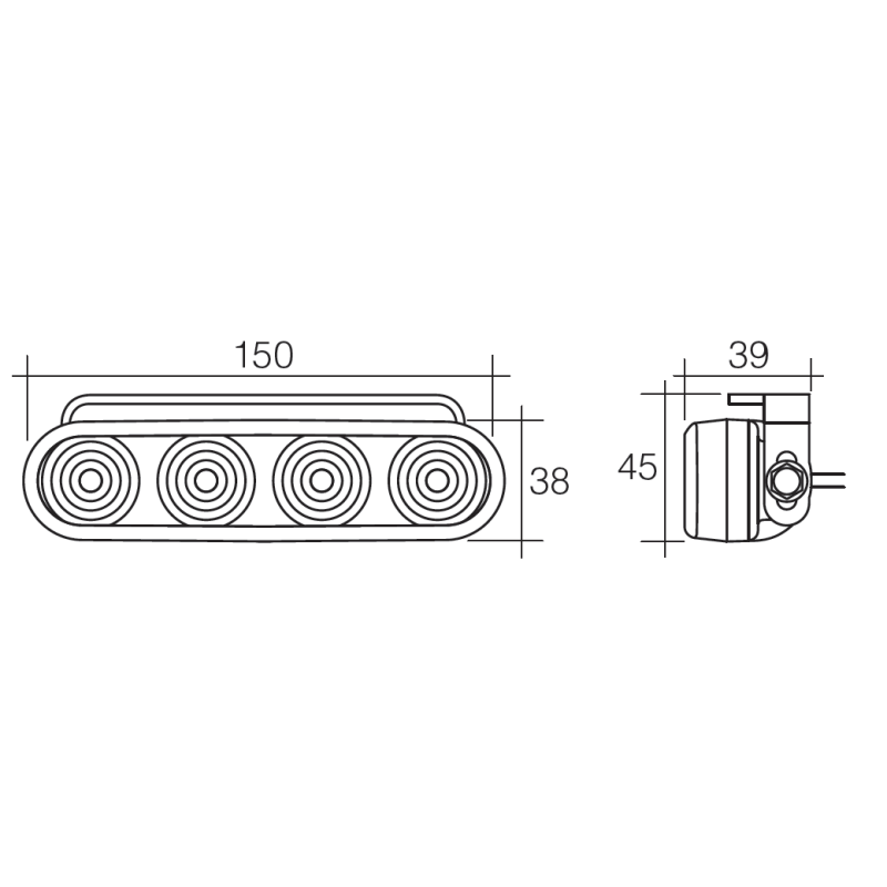 LIGHTS DAY TIME RUNNING LIGHT LED 12V OR 24V OVAL KIT