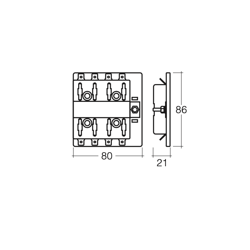 ELECTRICAL NARVA 8 WAY STANDARD BLADE FUSE BOX 150 AMP