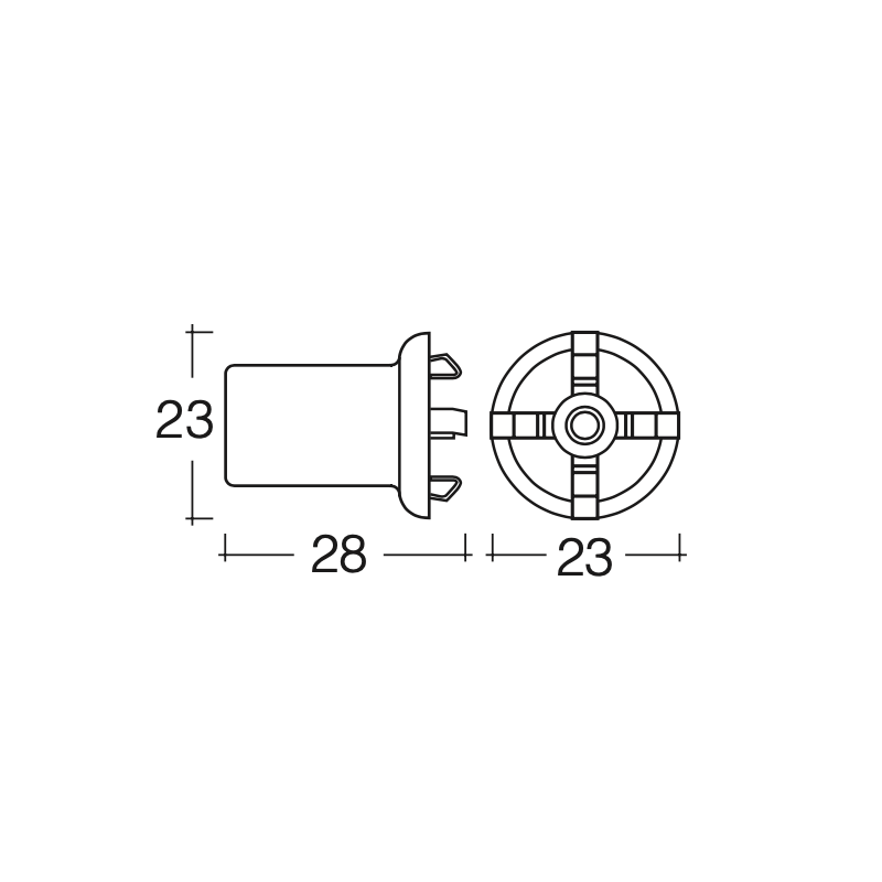 LIGHTING GLOBE CONNECTOR BA9s BASE GLOBE HOLDER
