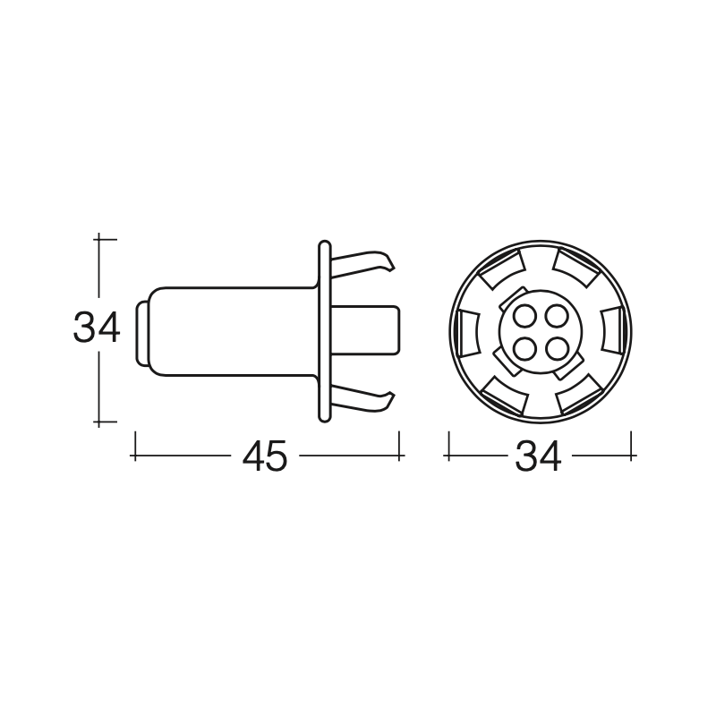 LIGHTING GLOBE CONNECTOR BA15d BASE GLOBE HOLDER