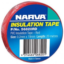 NARVA ADHESIVE PVC INSULATION TAPE PK 10 RED
