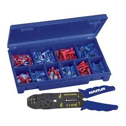 ASSORTMENT TERMINAL KIT 200 PIECES WITH CRIMP TOOL