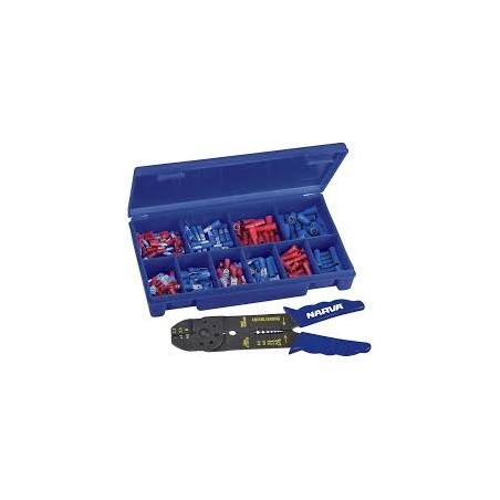 ASSORTMENT TERMINAL KIT 200 PIECES WITH CRIMP TOOL