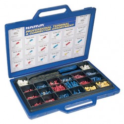 ASSORTMENT TERMINAL KIT 910 PIECES WITH CRIMP TOOL