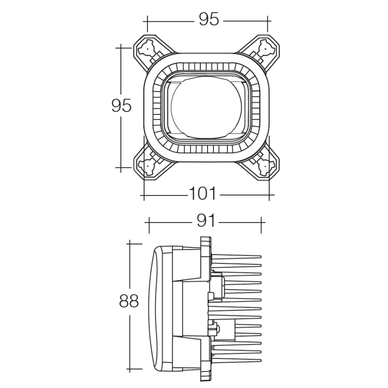 LIGHTS HALOGEN LED LOW BEAM HEADLAMP 9-33V