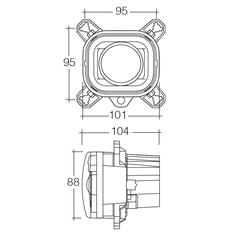 LIGHTS HALOGEN LED HIGH BEAM HEADLAMP W/DIRECTION INDICATOR 9-33V