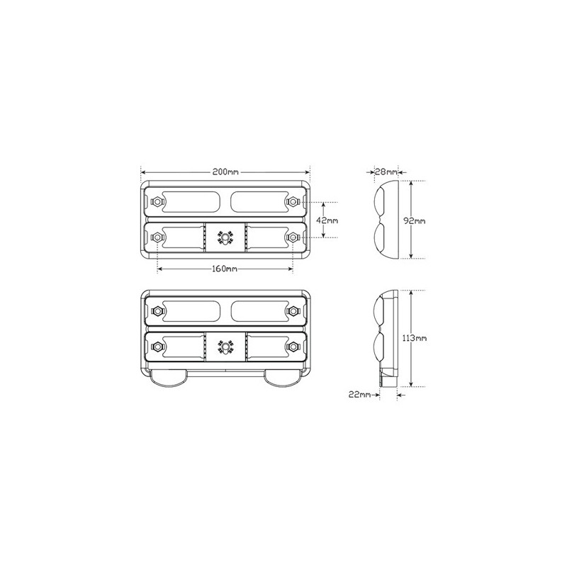 LED AUTOLAMP STOP-TAIL-INDICATOR BOAT TRAILER LAMPS