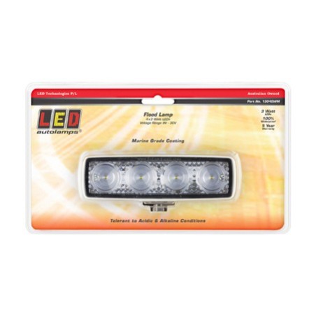 LED AUTOLAMP WHITE 12WATT FLOOD BEAM WORK LAMP