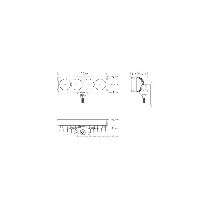 LED AUTOLAMP WHITE 12WATT FLOOD BEAM WORK LAMP