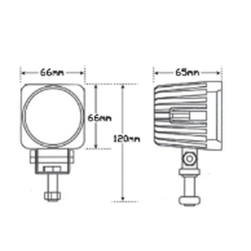 LED AUTOLAMP WHITE 4X3 WATT FLOOD BEAM WORK LAMP