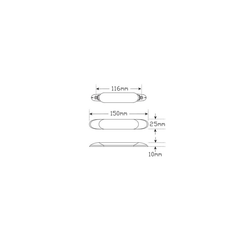 LIGHTING LED AUTOLAMP INTERIOR LIGHTS SURFACE MOUNT 24 VOLT