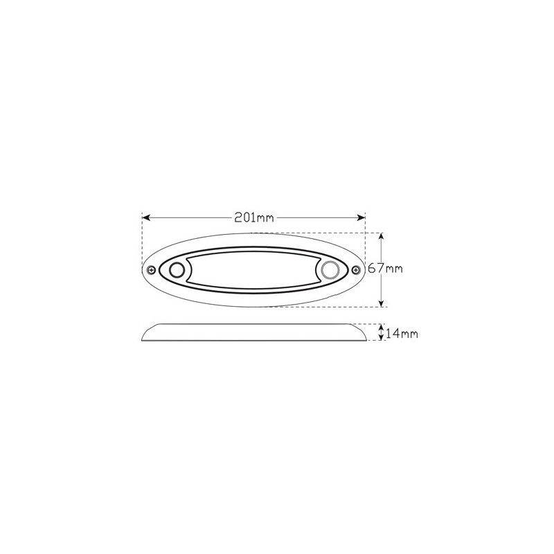 LIGHTING LED AUTOLAMP LARGE OVAL INTERIOR LAMP