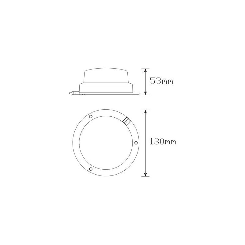 LED AUTOLAMP AMBER BEACON  PERMANENT MOUNT