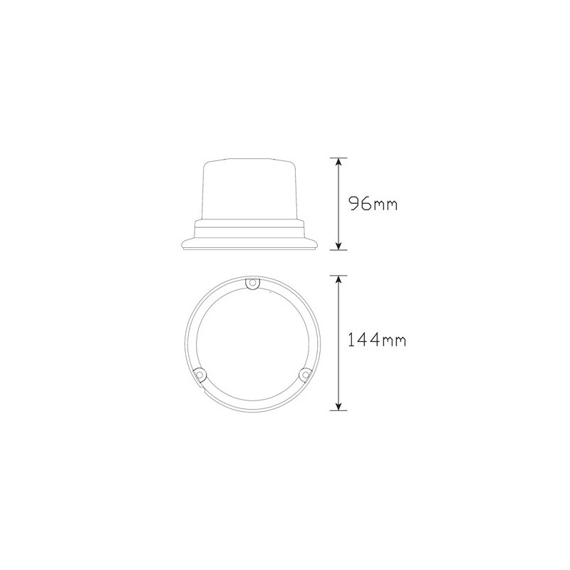 LED AUTOLAMP AMBER BEACON  PERMANENT MOUNT