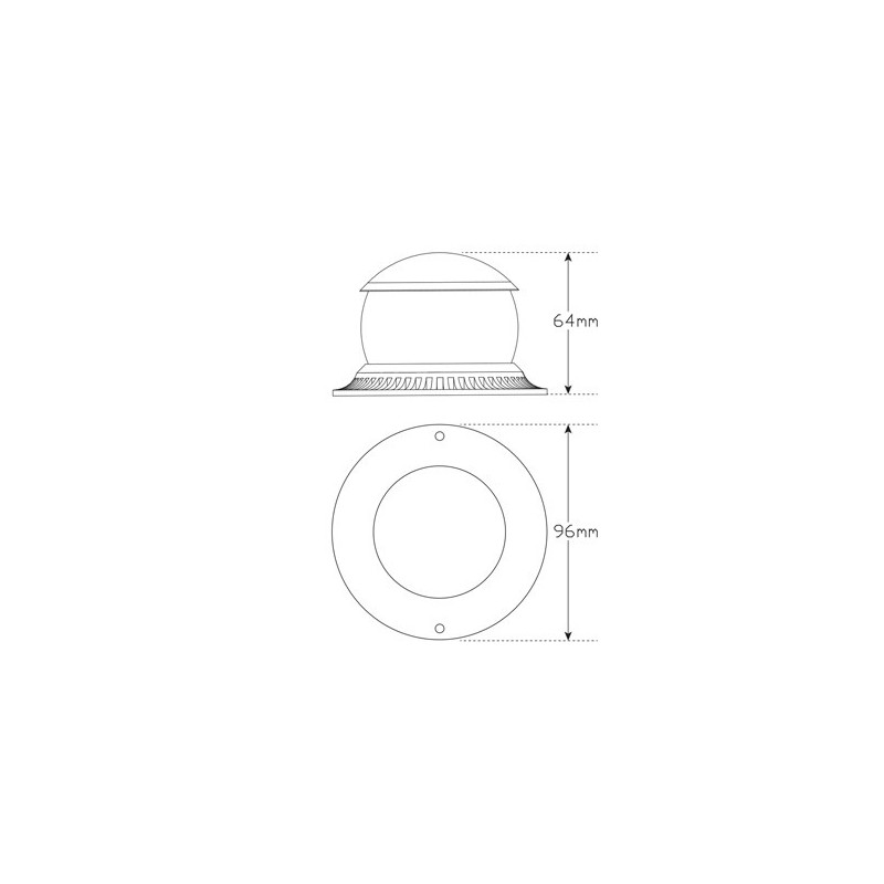 LED AUTOLAMP CLEAR LENS 12-24 VOLT BEACON