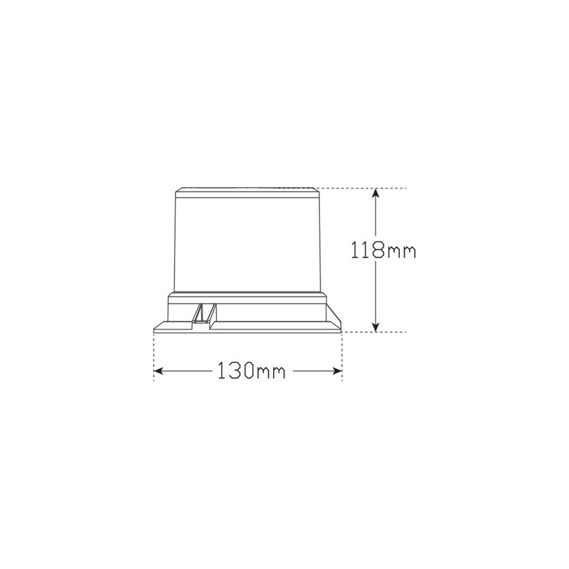 LED AUTOLAMP AMBER STROBE AND ROTATING BEACON 130MM DIAMETER