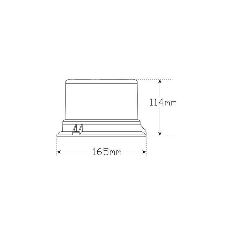 LED AUTOLAMP AMBER STROBE AND ROTATING BEACON 165MM DIAMETER